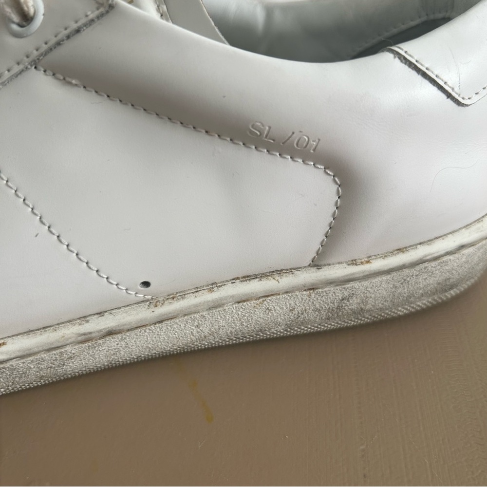 Saint Laurent Andy sneakers in white leather - Picture 2 of 10
